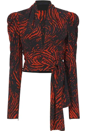 Proenza Schouler Abstract-print V-neck top