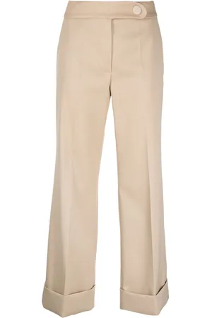 Lanvin Mid-rise cropped wool trousers