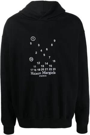 Maison Margiela Logo-embroidered cotton hoodie