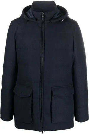 corneliani Cargo-pocket cashmere padded jacket