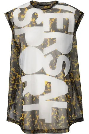 Burberry Sleeveless slogan-print top