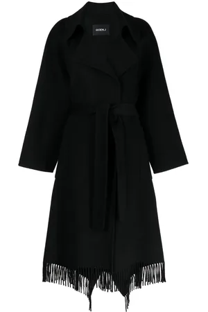 GOEN.J Double-faced fringed coat
