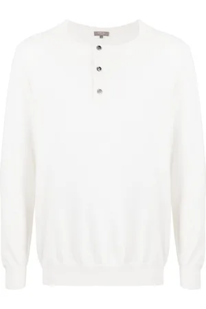 N.PEAL Button-placket knit jumper