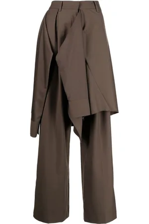 GOEN.J Layered shirt raw-cut trousers