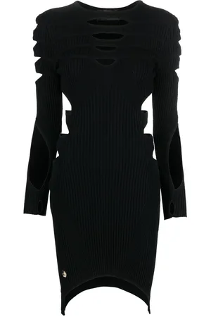 Philipp Plein Cut out-detail knitted mini dress