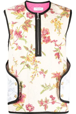 Marine Serre Floral-print sleeveless jacket