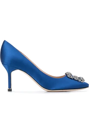 Manolo Blahnik Hangisi 70mm embellished buckle pumps
