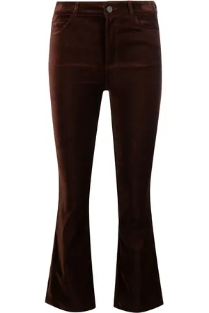 Paige Flared cropped trousers