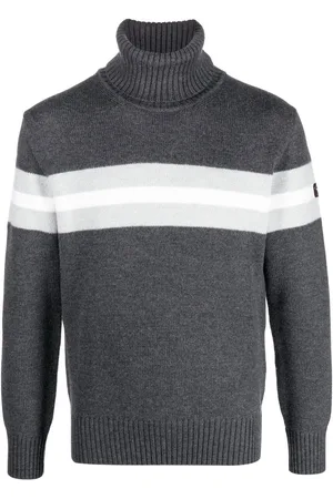 Paul & Shark Striped roll-neck jumper