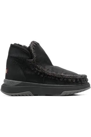 Mou Crochet stitch-trim boot sneakers