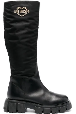 Moschino Logo-plaque boots