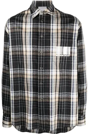 VTMNTS Barcode-print detail shirt
