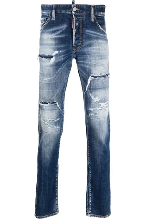 Dsquared2 Distressed-effect logo-patch jeans