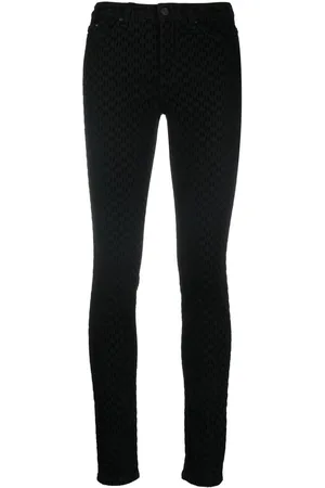 Karl Lagerfeld Logo-flock skinny jeans