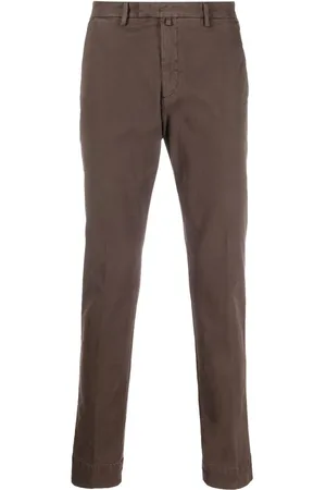BRIGLIA Mid-rise tapered trousers