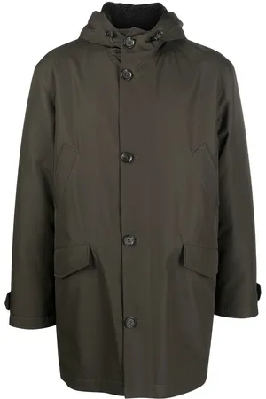 LISKA Button-front hooded coat