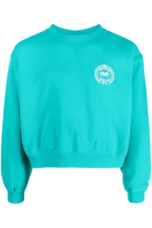 Sporty & Rich Motif print cotton sweatshirt