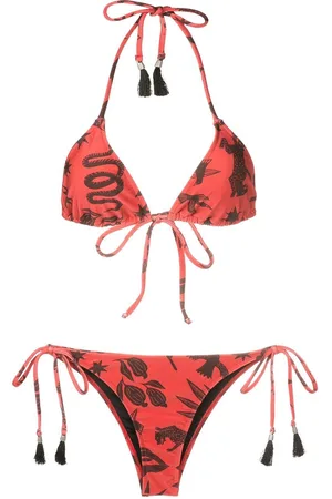 Lygia & Nanny Maya tassel-trim bikini set