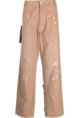 DARKPARK Paint-splatter patch pocket jeans