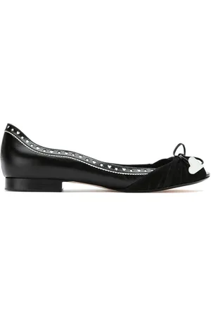 Sarah Chofakian Panelled leather ballerinas