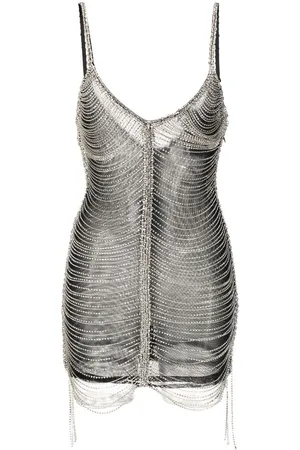 Retrofete Irina crystal-embellished fitted minidress