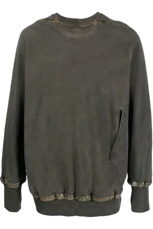 ISAAC SELLAM EXPERIENCE Acid-wash crew neck jumper