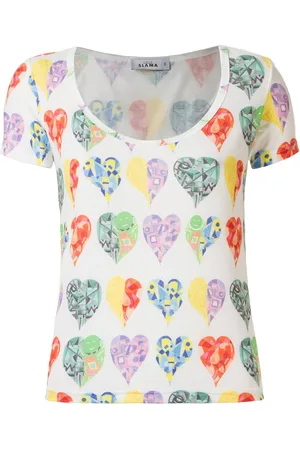 AMIR SLAMA Heart-pattern print T-shirt