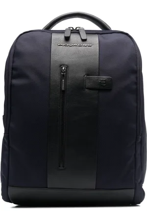 Piquadro Two-tone logo-patch backpack