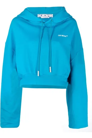 OFF-WHITE Cropped logo-print hoodie
