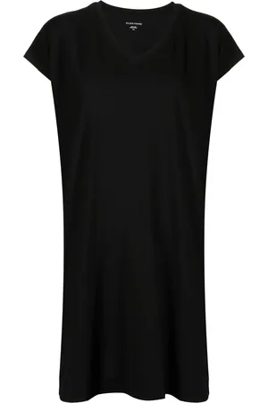 Eileen Fisher V-neck short-sleeve mini dress