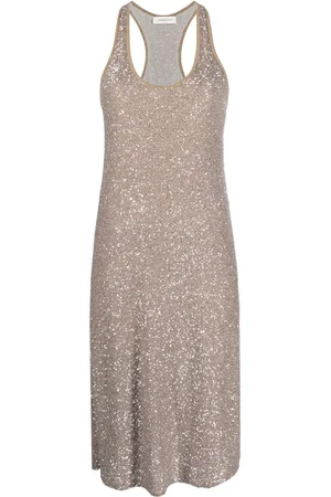 Fabiana Filippi Shimmer-finish sleeveless dress