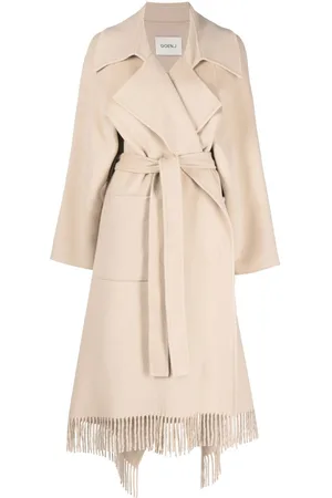 GOEN.J Double-faced fringed coat