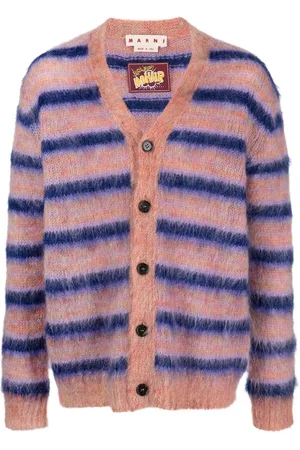 Marni Striped mohair-blend cardigan