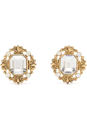 Givenchy 1990s crystal-embellished clip-on earrings