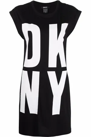 DKNY Longline logo-print vest top