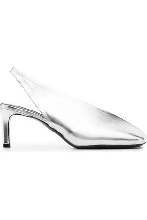 Jil Sander 75mm square-toe leather pumps