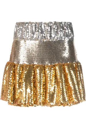 Paco rabanne Tiered sequinned miniskirt