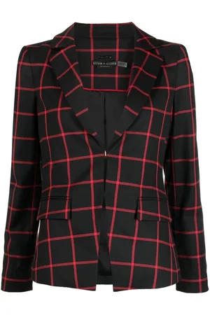 ALICE+OLIVIA Mya grid-print blazer