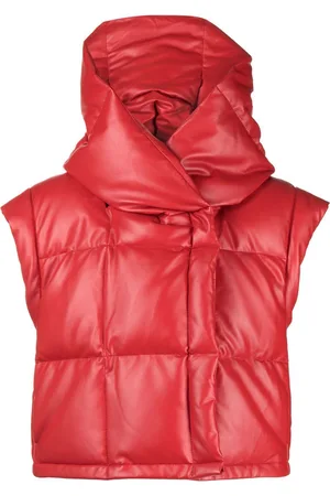 GOEN.J Vegan-leather quilted-down gilet
