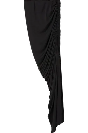 AZ FACTORY X Ester Manas ruched-detailed side-slit skirt