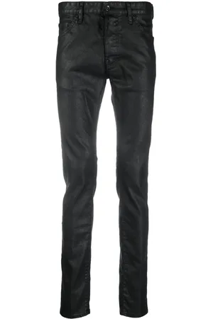 Dsquared2 Wax-coated straight-leg trousers