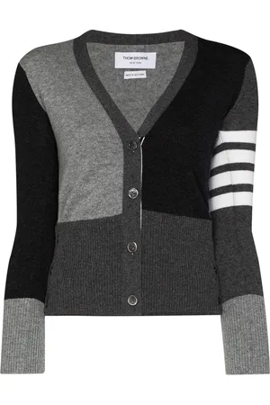 Thom Browne Monochrome block cashmere cardigan