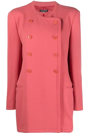Giorgio Armani 1980s collarless double-breasted jacket