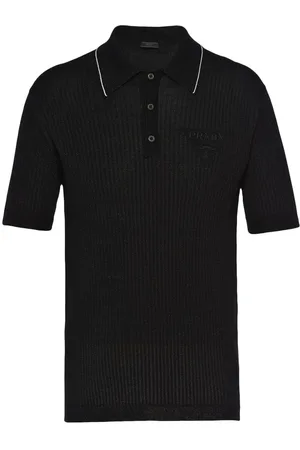 Prada Cashmere and lamé polo shirt