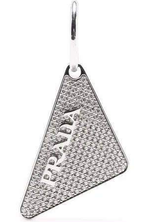 Prada Crystal-embellished triangle earring