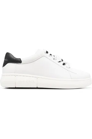 Kate Spade Polka-dot lace leather sneakers