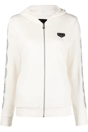Philipp Plein Crystal Cable embellished hoodie