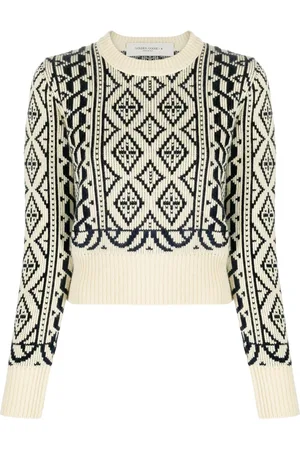 Golden Goose Geometric-pattern cropped jumper