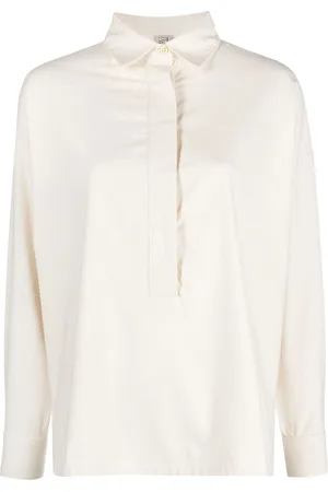 Baserange Stoa half-button silk shirt