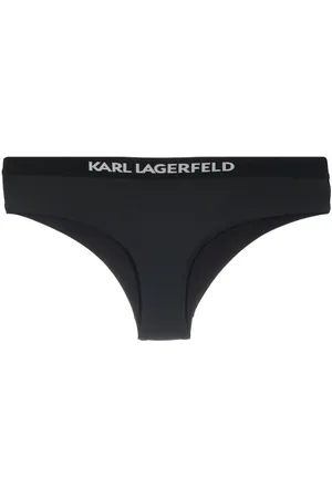 Karl Lagerfeld Logo-print hipster bikini bottoms